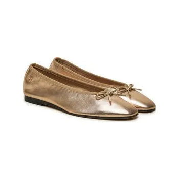 Dámská obuv Baleríny Tommy Hilfiger Ballerina Soft Leather Metallic FW0FW08452 Zlatá 40