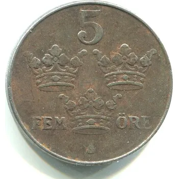 ŠVÉDSKO. 5 öre 1942.