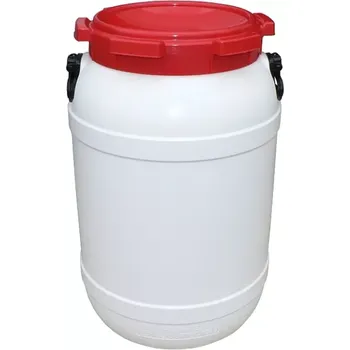 PLASTOVÝ SUD CURTEC 68.5L UN BÍLO/ČERVENÝ DRŽADLA ŠROUBOVACÍ VÍKO