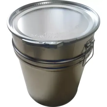 Skladový kontejner PLECHOVÝ HOBOK 30L OV + PÁKOVÝ UZÁVĚR DRŽADLA UN 328x312x425 MM