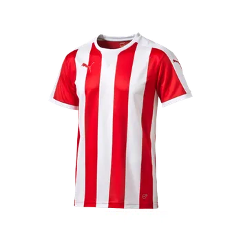 Puma Striped s krátkým rukávem červená/bílá UK Junior XL