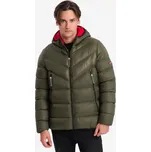 Pánská zimní bunda OMBRE OM-JAHP-0145 DARK OLIVE GREEN L