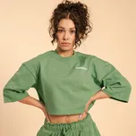 BEASTPINK Dámské tričko Cropped Serenity Olivine XS ZELENÁ
