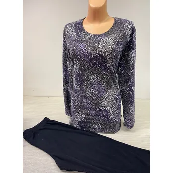 Dámské šaty DÁMSKÉ DOMÁCÍ OBLEČENÍ , Barva Fialová, Velikost XXXL 54, Materiál 85%bavlna 10% polyester 5% lykra