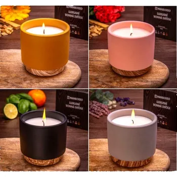 Svíčka Výhodná sada velkých svíček v keramice 5x400 g