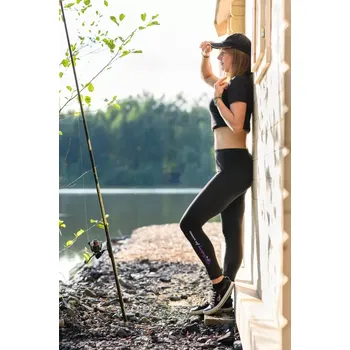 Dámské legíny Dámské rybářské legíny ČERNO FIALOVÉ Velikost XL