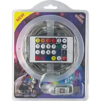 LED páska Leventi USB LED páskové světlo s dálkovým ovládáním,10 m