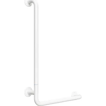 HELP: Nástěnné opěrné držadlo levé skládané bez krytky, 890 mm, bílé