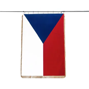 Vlajka vlajky.eu - Slavnostní vlajka ČR - sametová - 100 x 150 cm