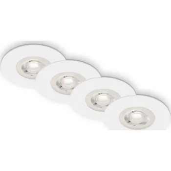 Venkovní osvětlení BRILONER LED vestavná svítidla, pr.9 cm, 4x LED, 4,9 W, 480 lm, bílé BRILO 7999-046