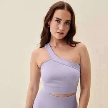 Podprsenka SISTERLY TRIBE Žebrovaná podprsenka One Shoulder - Lavender Velikost: S