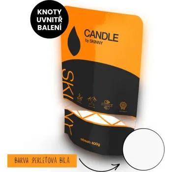Svíčka Decohouse Sypká svíčka 400 g 8  Bez vůně / bílá perleťová barva vosku
