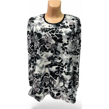 Dámská tunika Pulovr s flíčky 48, Barva Šedá, Velikost XL48, Materiál 100% Polyester