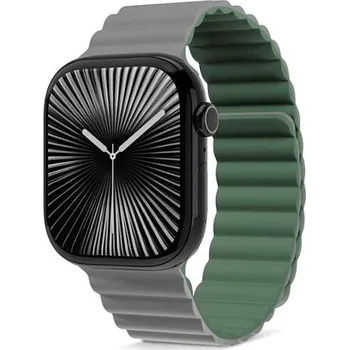 Chytré hodinky Epico Watch Strap Magnetic for Apple Watch SE (40mm)/Series 1-9 (38/40/41mm) 10-11 (42mm) - šedá/zelená
