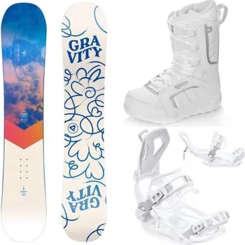 Snowboarding Gravity Mist 24/25 dámský snowboard + Raven Fastec FT360 white vázání + Raven Pearl white boty 152 cm + S (EU 35-40) + DÁREK + Doprava ZDARMA
