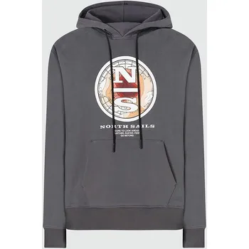 Pánská mikina Pánská Mikina NORTH SAILS HOODIE SWEATSHIRT W/GRAPHIC 691048-0952 – Černá M