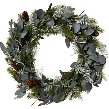 Věnec KAEMINGK Vánoční věnec s eukalyptem, 40x8 cm 40 cm