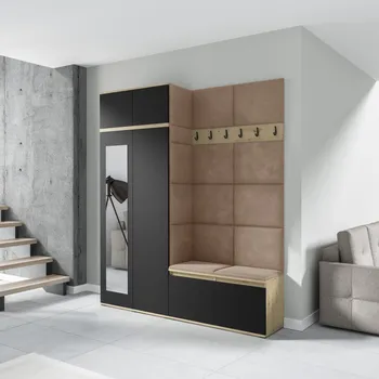 Předsíňová stěna Předsíňová stěna Emi 19 - dub artisan / černá