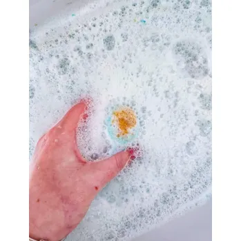 Koupelová sůl Pure Harmony Krystalická šumivá bomba do koupele Tyrkys