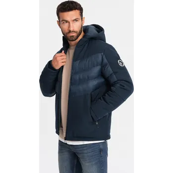 Pánská bunda OMBRE OM-JALP-0172 GRANAT XXL