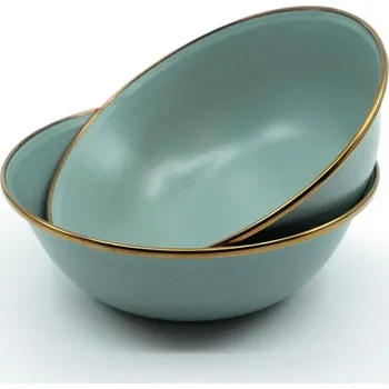Smaltované misky mint BAREBONES | průměr 15cm | 2ks