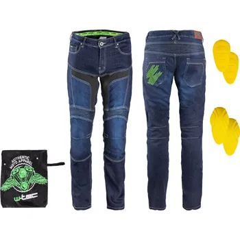 Moto kalhoty W-TEC Pánské moto džíny Alfred CE modrá - 5XL