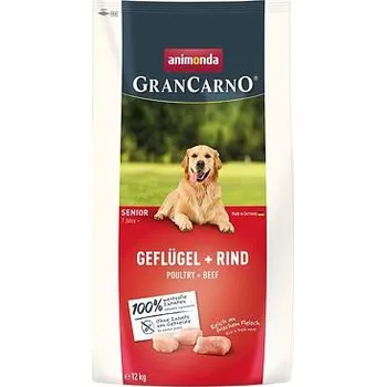 Krmivo pro psa GranCarno Dog DryFood Senior s drůbežím a hovězím masem, 12 kg