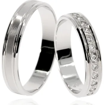 Prsten Zlatnictví Helios Zlaté snubní prsteny L-29/B Kameny: Se Zirkony