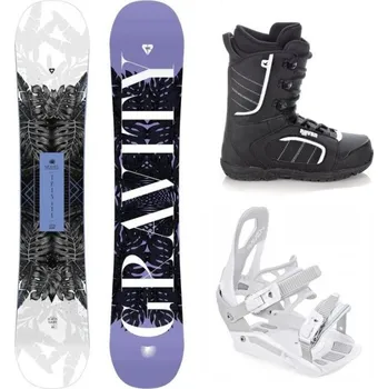 Snowboard Gravity Trinity 24/25 snowboard + Raven S230 White vázání + Raven Target obuv 148 cm + vázání S/M (EU 37-42) + DÁREK + Doprava ZDARMA