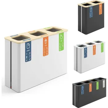 Odpadkový koš Odpadkový koš Globular 90, různé varianty - 3 x 90 l