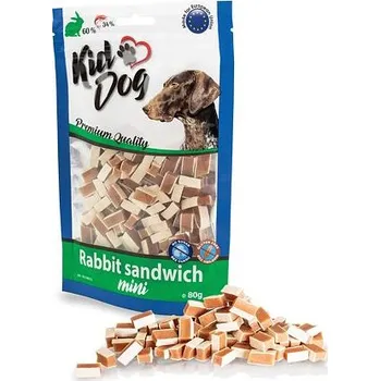 Pamlsek pro psa KIDDOG MINI králičí sendvič 80 g