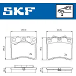 SKF Sada brzdových destiček, kotoučová brzda VKBP 80536