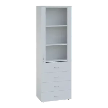 Šatní skříň LE - 64 skříň léková prosklená, pravá, bílá