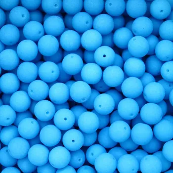 Dětské navlékací korálky Pro Háčkování Korálek neon skleněný 8 mm 20 ks světle modrý