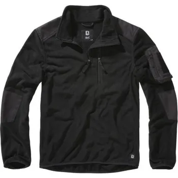 Pánská mikina Mikina Fleece Troyer Ripstop, Brandit, Černá, S