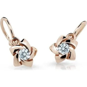 Náušnice CUTIE Dětské náušnice z růžového zlata