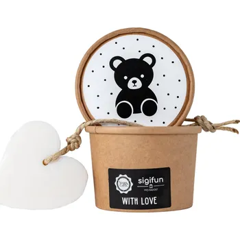 Mýdlo SOAP and GIFTS Dárkové mýdlo srdce v krabičce Medvídek - 70 g