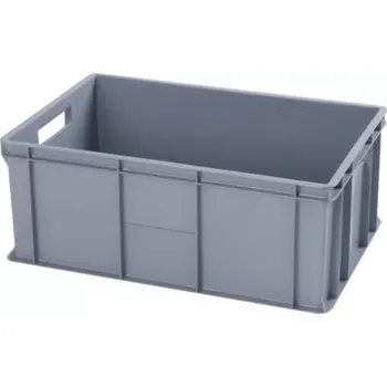 Přepravka na jídlo PLASTOVÁ PŘEPRAVKA NA MASO A DRŮBEŽ 600 x 400 x 300 MM, ŠEDÁ, TYP 2-209