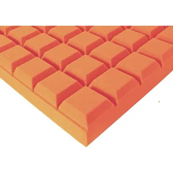 AMBRILO Akustická pěna čokoláda oranžová 50x50x9 cm