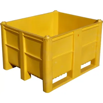 paleta PLASTOVÝ BOX TYP 1000, ROZM. 1200 x 1000 x 740 MM, ŽLUTÝ, STANDARD