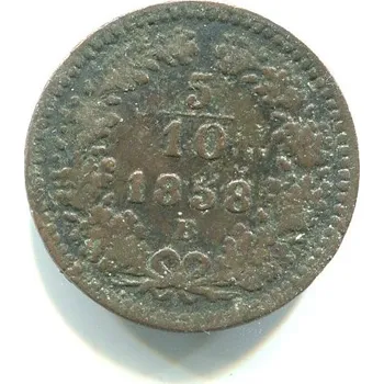 František Josef I. 5/10 Kreuzer 1858/B