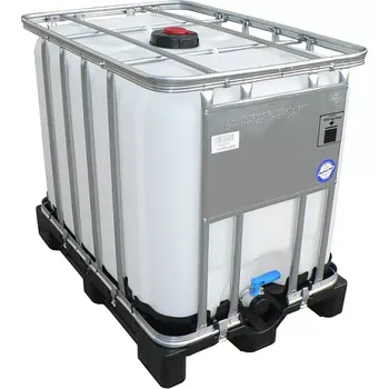 IBC kontejner IBC KONTEJNER 600L 150/50 UN PLASTOVÁ PALETA VYMĚNITELNÝ KLAPKOVÝ KOHOUT DN 50 MM - TĚSNĚNÍ PCP