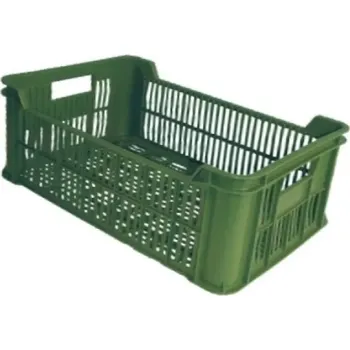 Přepravka na jídlo PLASTOVÁ PŘEPRAVKA 600 X 400 X 220 MM MANIPULAČNÍ PERFOROVANÁ RECYKLÁT