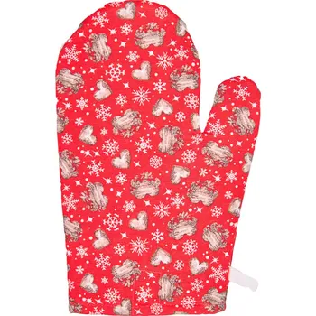 Chňapka Tegatex Kuchyňská chňapka - Srdíčka s vločkami Velikost: 18*25 cm