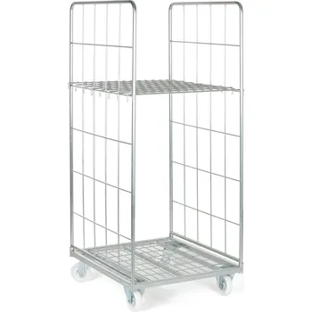 Plošinový vozík B2B Partner Pojízdný rollkontejner, 1 police, 1665 x 710 x 805 mm