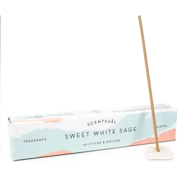 Vonná tyčinka Nippon Kodo Vonné tyčinky Scentsual Sweet White Sage (bílá šalvěj), 30 ks