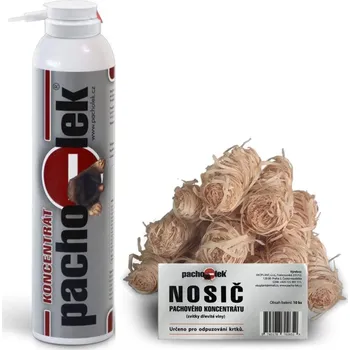 Hubení hlodavce PACHO-LEK® Sada pachový ohradník proti krtkům + nosič pachového látky - svitek dřevité vlny 10 ks