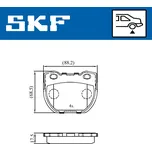 SKF Sada brzdových destiček, kotoučová brzda VKBP 90514