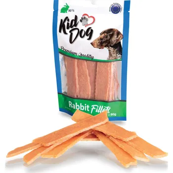 Pamlsek pro psa KIDDOG králičí filetované masíčko 80 g (min. odběr 5 bal.)