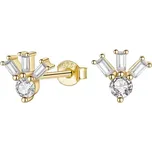 Atreya Atreya Stříbrná pozlacená puzetová náušnice se zirkony Stardust Množství: 1 pár